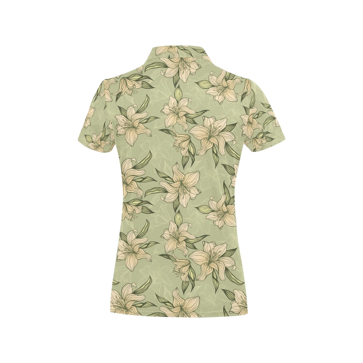 Lily Pattern Print Design LY06 Women's Polo Shirt