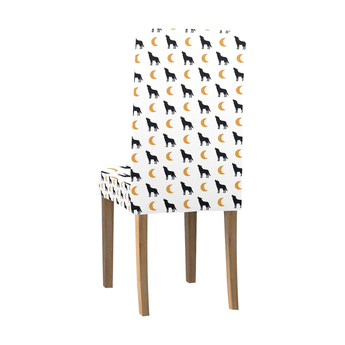 Wolf Moon Print Design LKS302 Dining Chair Slipcover