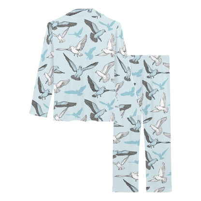 Pigeon Pattern Print Design 03 Women's Long Pajama Set
