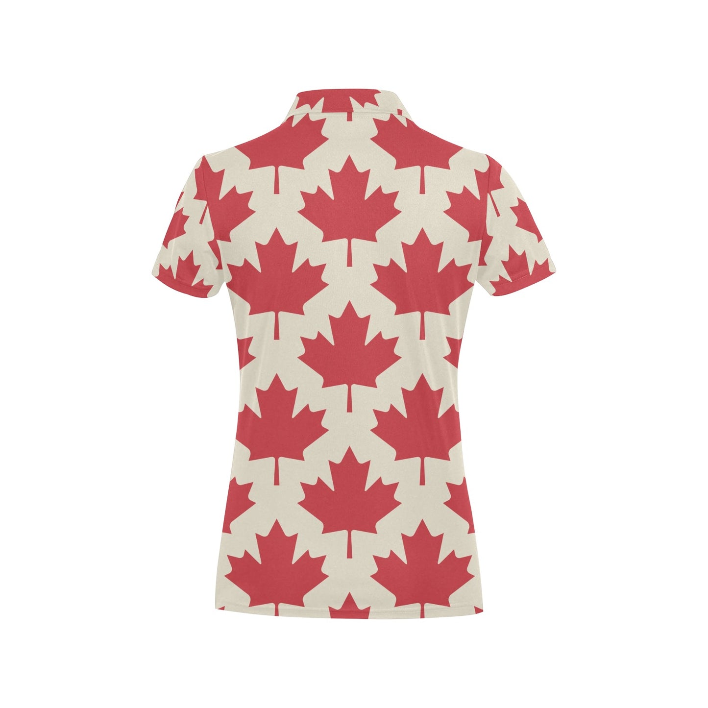 Maple Leaf Pattern Print Design 03 Women's Polo Shirt