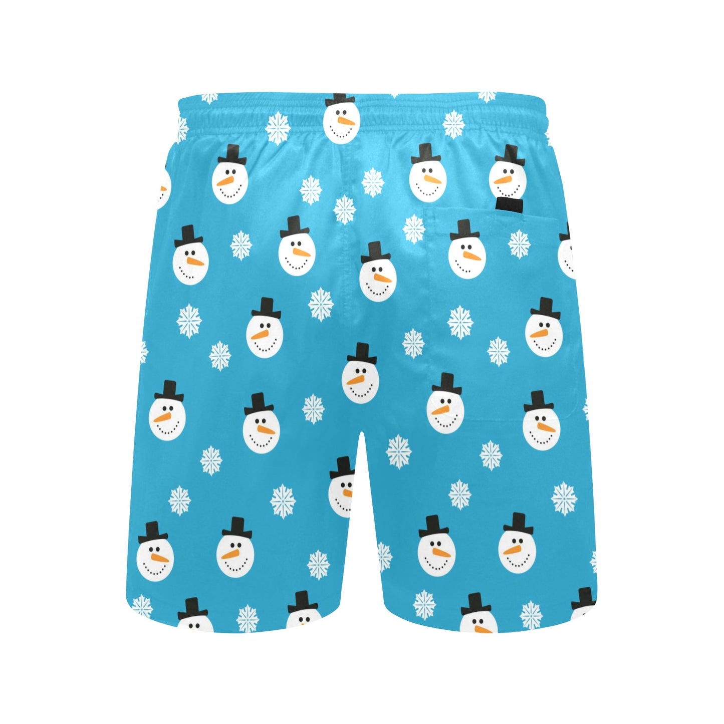 Snowman Print Design LKS303 Men's Swim Trunks Beach Shorts