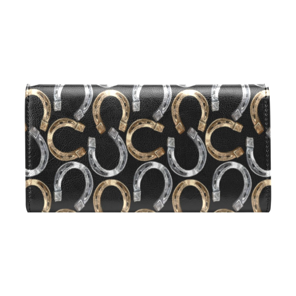 Horseshoe Print Design LKS305 Women's Trifold Wallet