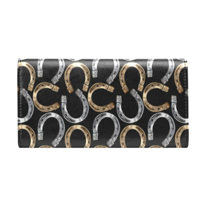 Horseshoe Print Design LKS305 Women's Trifold Wallet