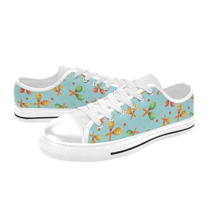 Maracas Print Design LKS402 Women's White Low Top Shoes