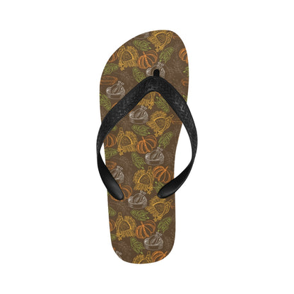 Thanksgiving Print Design LKS301 Flip Flops