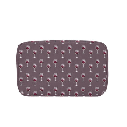 Wine Glass Pattern Print Design LKS305 Insulated Lunch Bag