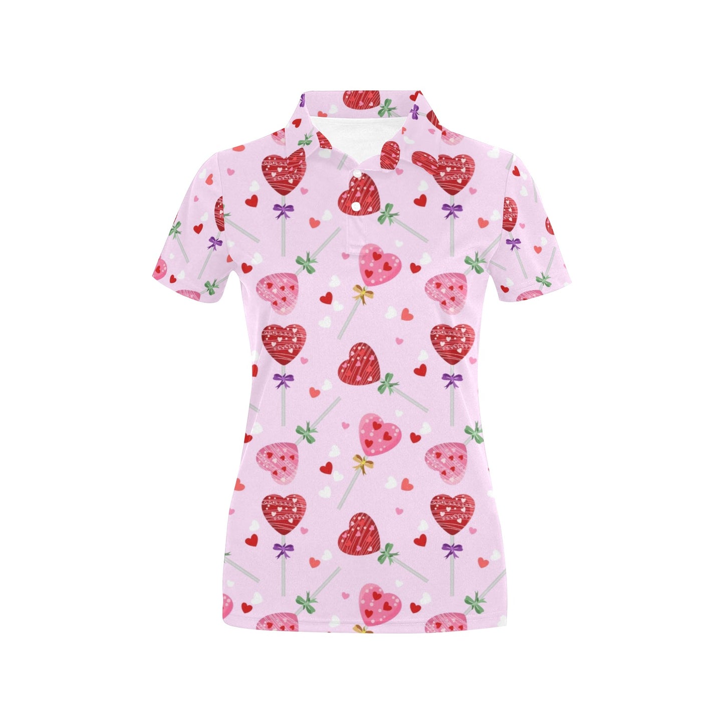 Lollipop Pattern Print Design LL07 Women's Polo Shirt
