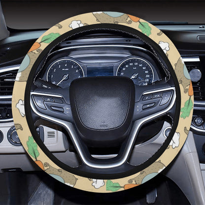 Guinea Pig Print Design LKS401 Steering Wheel Cover with Elastic Edge