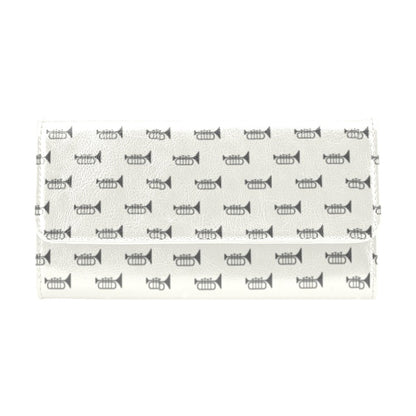 Trumpet Pattern Themed Print Women's Trifold Wallet