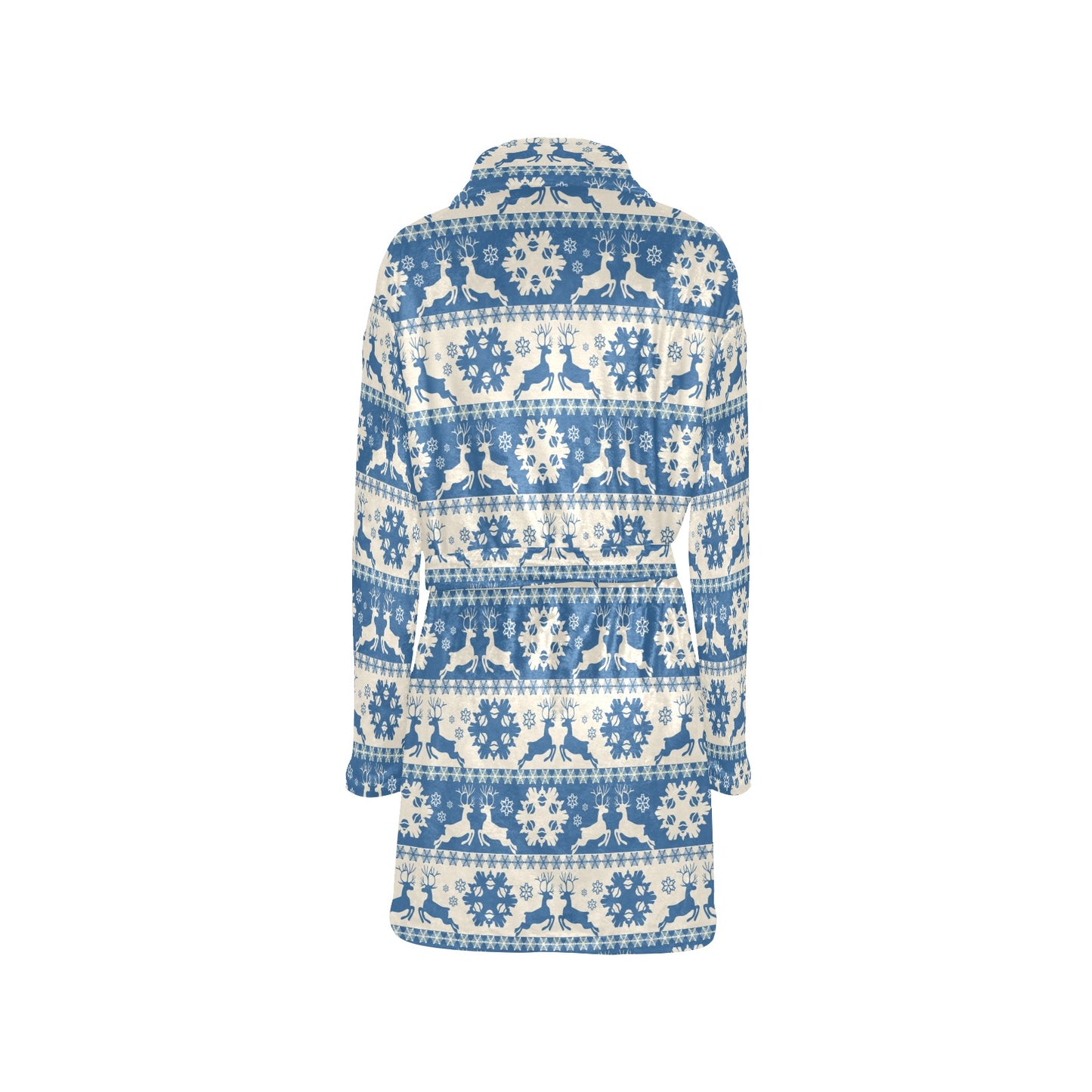 Reindeer Print Design LKS401 Women's Fleece Robe