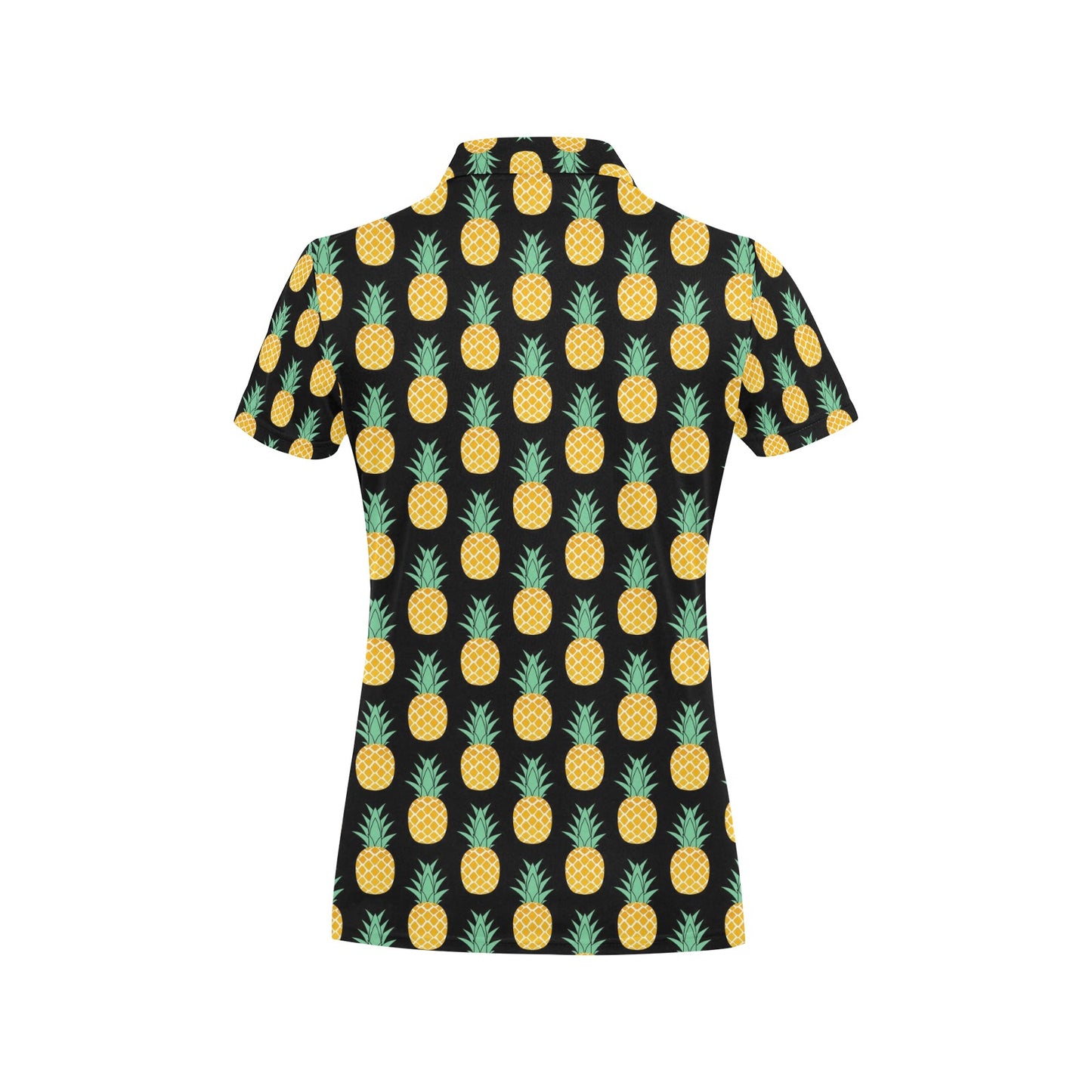 Pineapple Pattern Print Design A03 Women's Polo Shirt