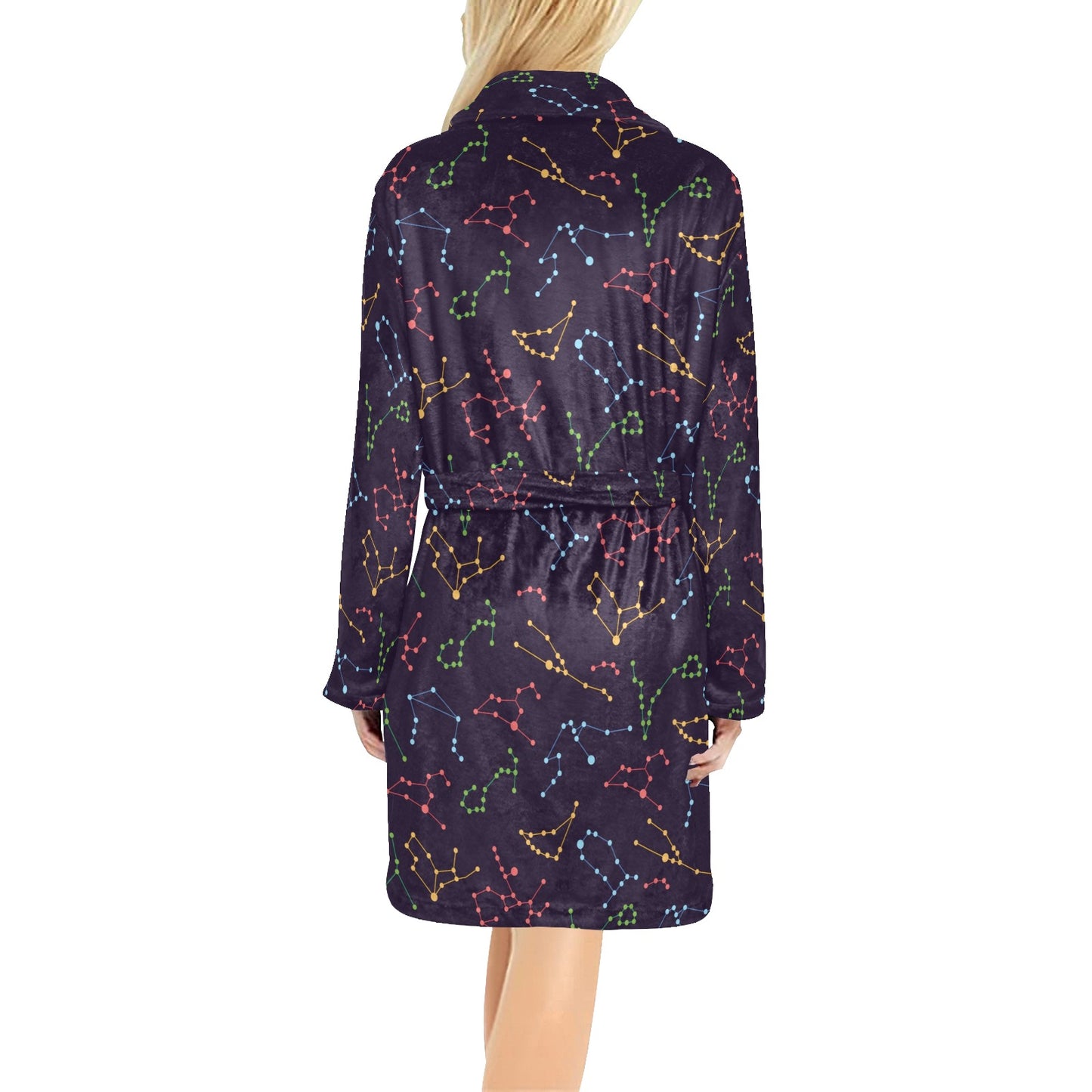 Zodiac Print Design LKS301 Women's Fleece Robe