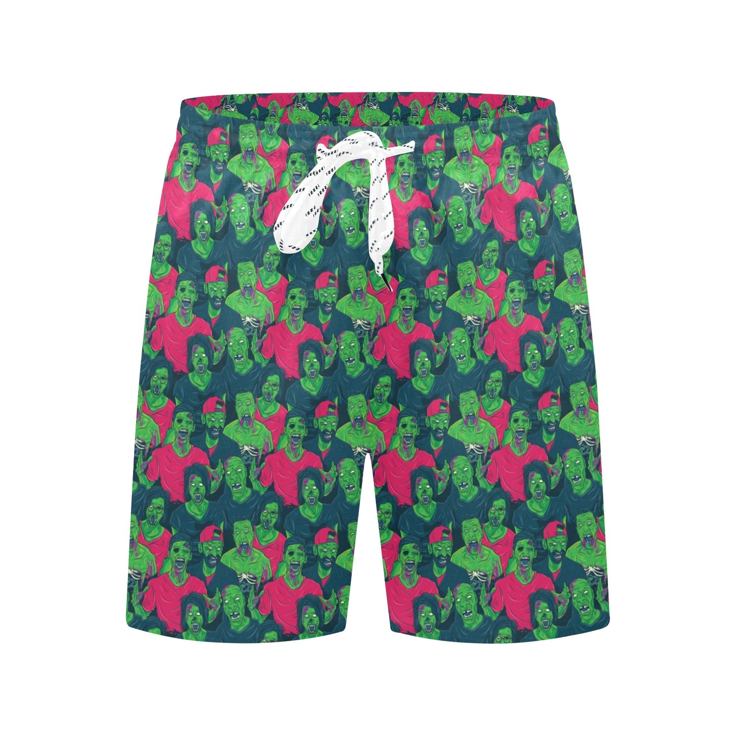 Zombie Themed Design Pattern Print Men's Swim Trunks Beach Shorts