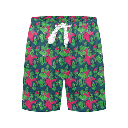 Zombie Themed Design Pattern Print Men's Swim Trunks Beach Shorts