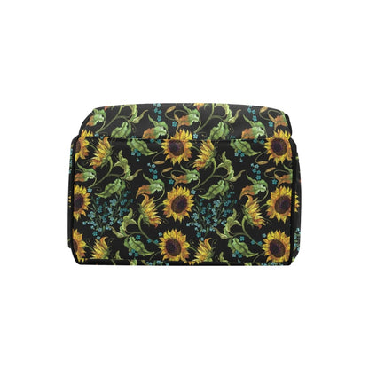 Sunflower Print Design LKS308 Diaper Bag Backpack