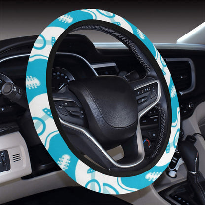 Acoustic Guitar Print Design LKS404 Steering Wheel Cover with Elastic Edge