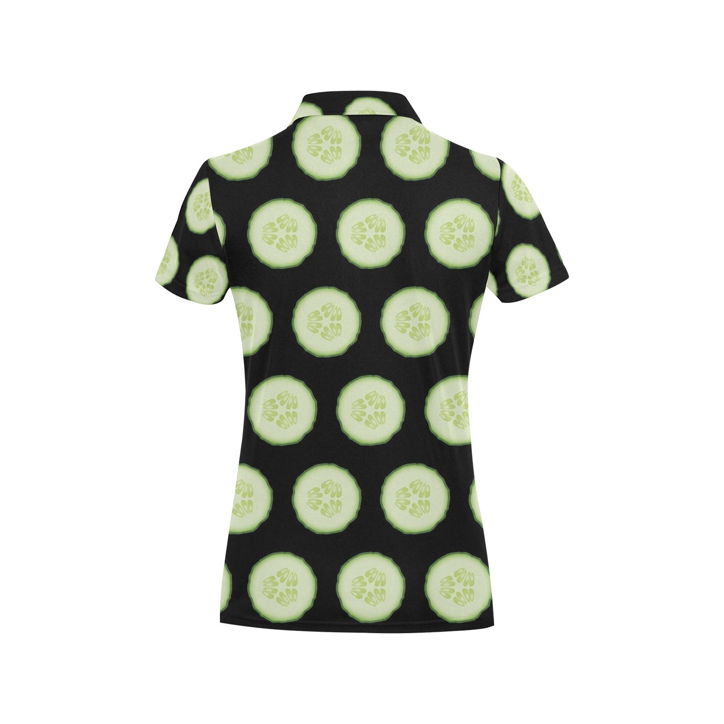 Cucumber Pattern Print Design CC02 Women's Polo Shirt
