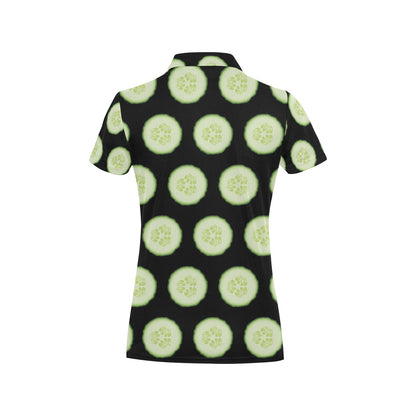 Cucumber Pattern Print Design CC02 Women's Polo Shirt