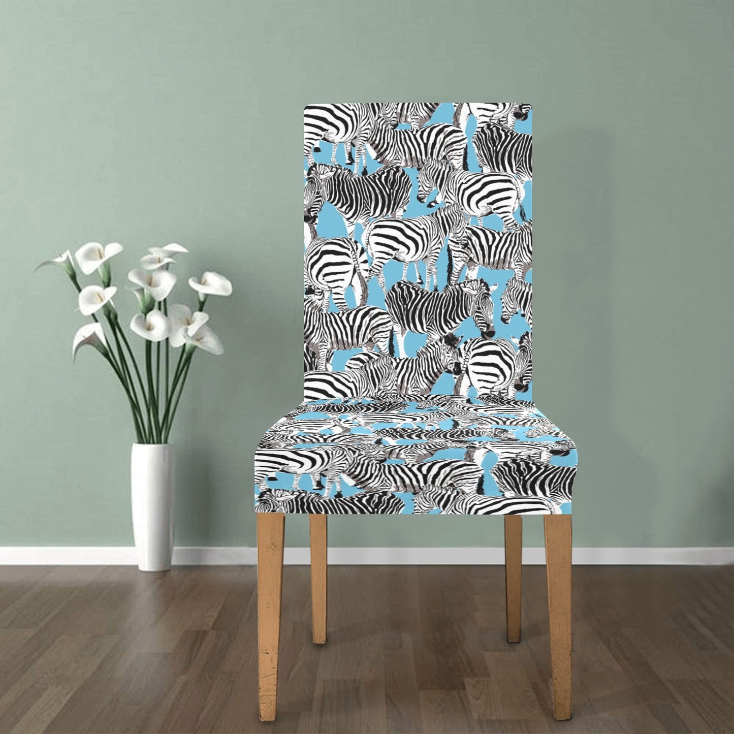 Zebra Print Design LKS305 Dining Chair Slipcover