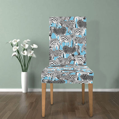 Zebra Print Design LKS305 Dining Chair Slipcover