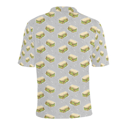 Sandwich Print Design LKS304 Men Polo Shirt