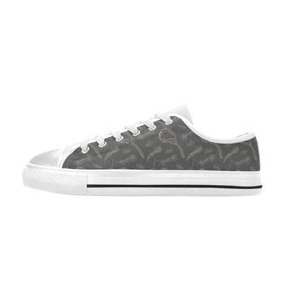 Steak Print Design LKS302 Women's White Low Top Shoes