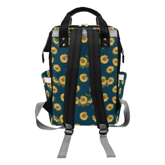 Sunflower Print Design LKS305 Diaper Bag Backpack