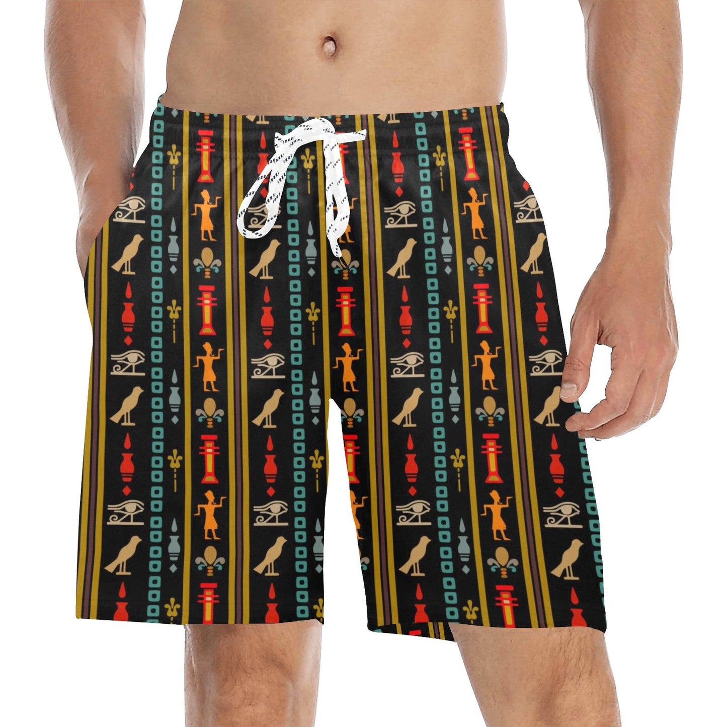 Eye of Horus Egypt Style Pattern Men's Swim Trunks Beach Shorts