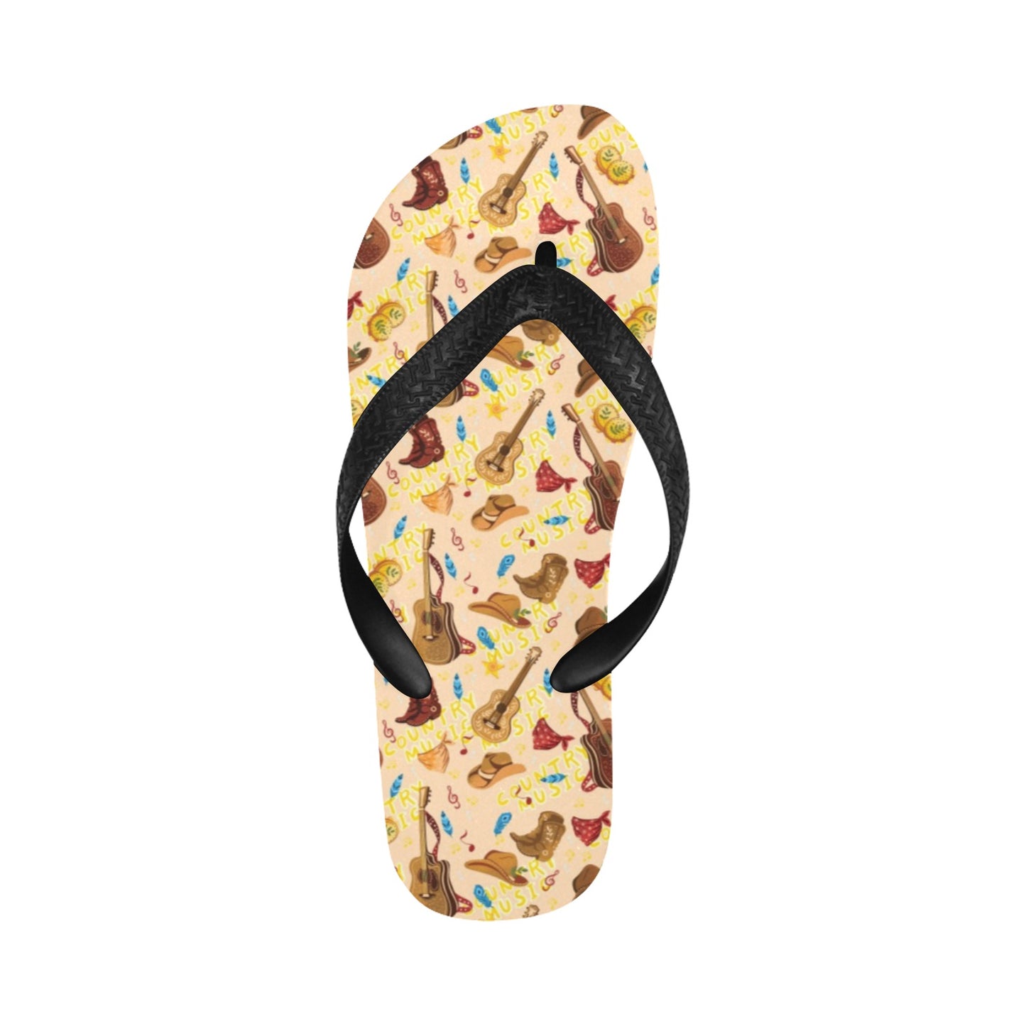 Western Lifestyle Print Design LKS303 Flip Flops