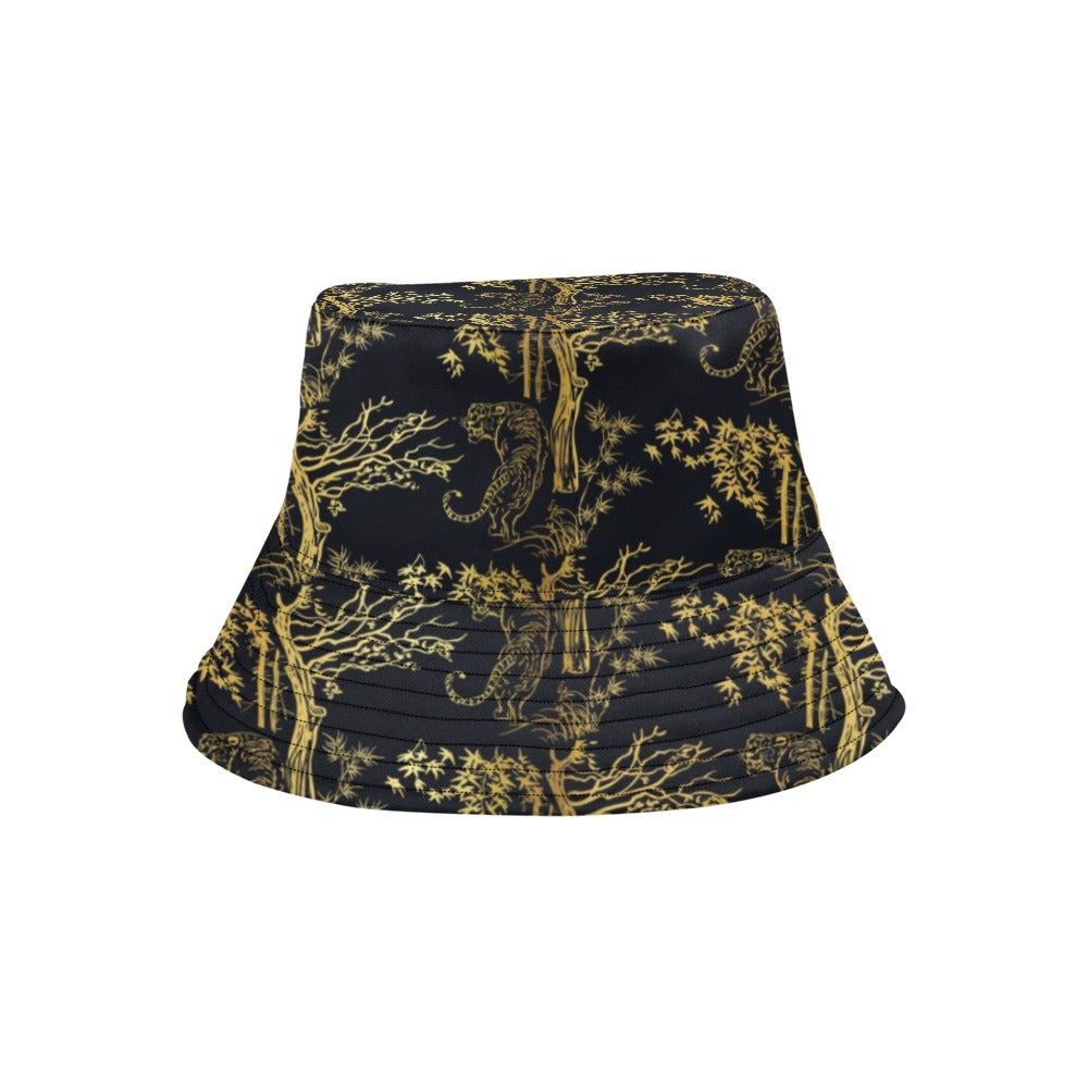 Tiger Gold Print Design LKS307 Unisex Bucket Hat