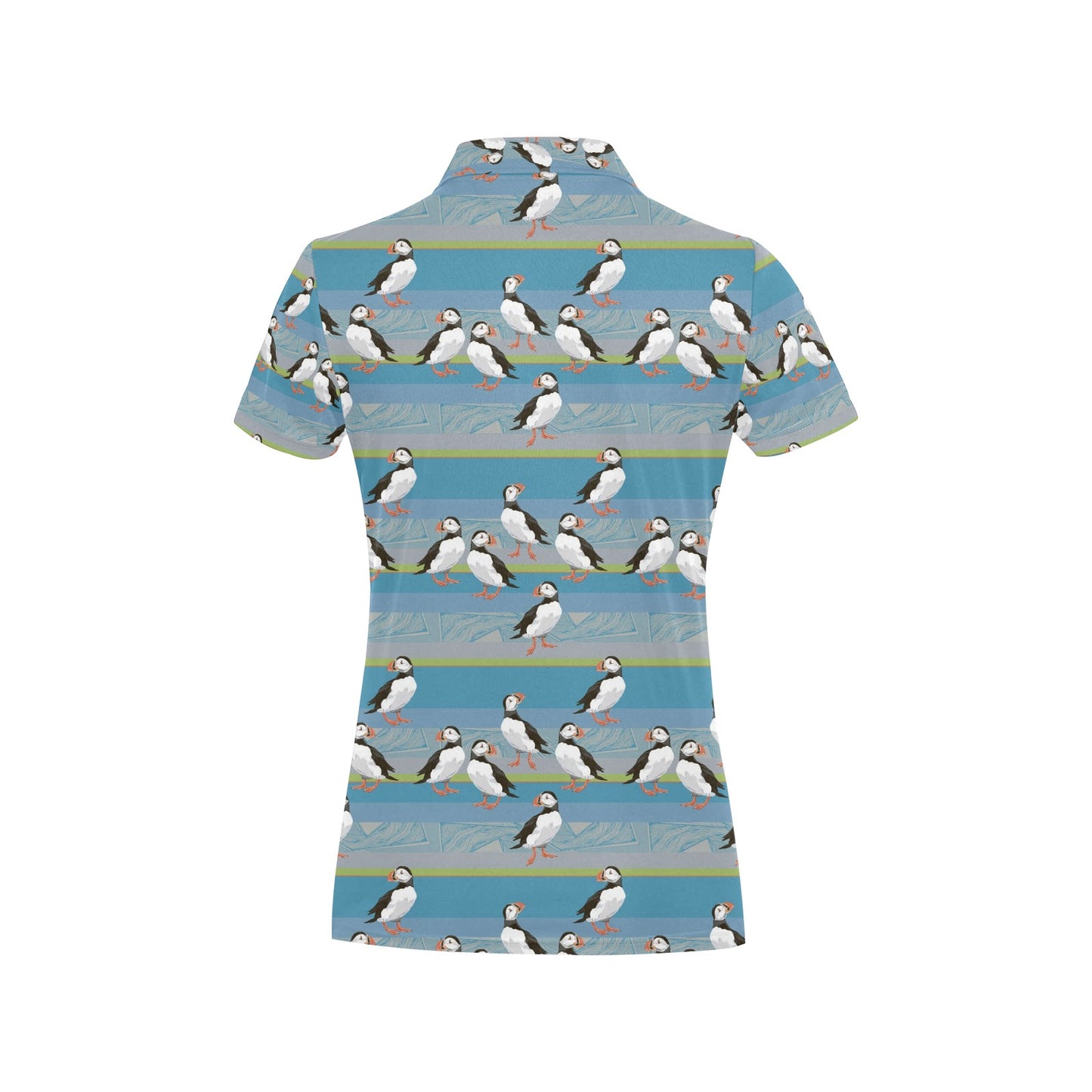 Puffin Pattern Print Design A01 Women's Polo Shirt