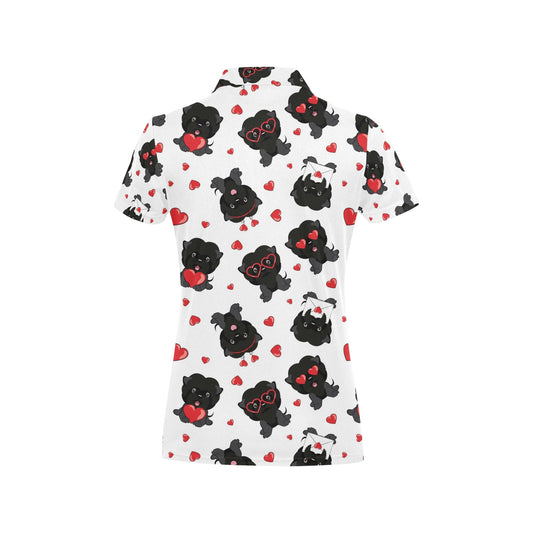 Affenpinscher Pattern Print Design 01 Women's Polo Shirt