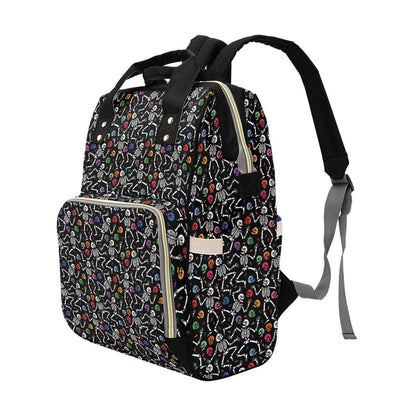 Skeleton Print Design LKS307 Diaper Bag Backpack