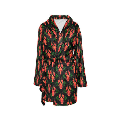 Lobster Print Design LKS403 Women's Fleece Robe