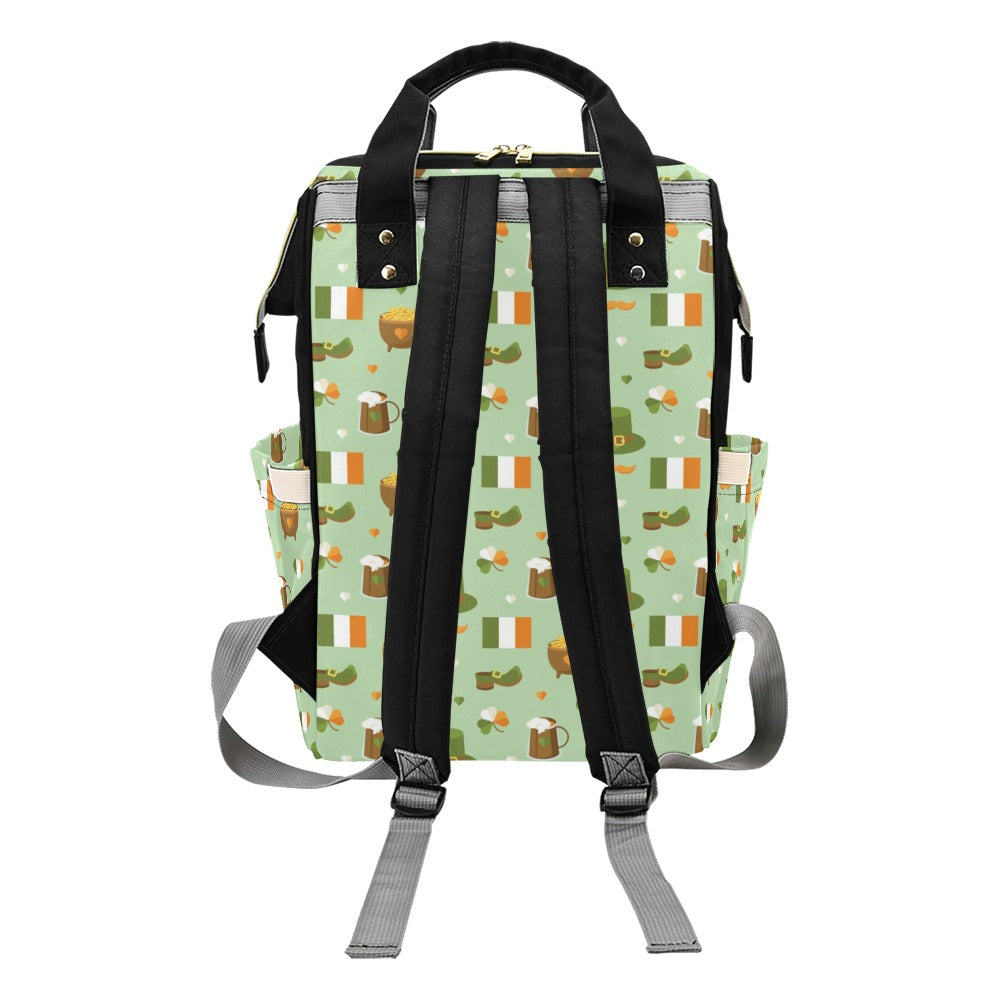St Patricks Day Print Design LKS302 Diaper Bag Backpack