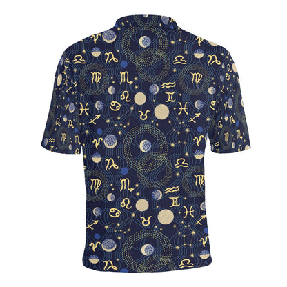 Zodiac Print Design LKS302 Men Polo Shirt