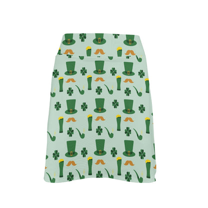 St Patricks Day Print Design LKS304 17" Golf & Pickleball Skort with Pockets