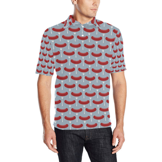 Sausage Print Design LKS301 Men Polo Shirt