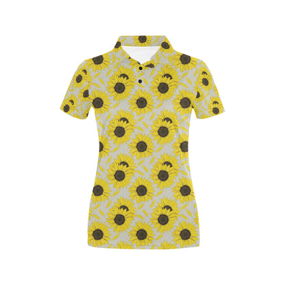 Sunflower Print Design LKS309 Women's Polo Shirt
