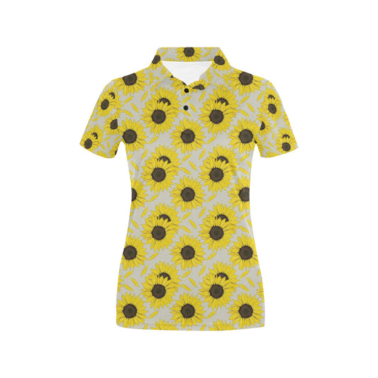 Sunflower Print Design LKS309 Women's Polo Shirt