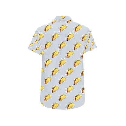 Taco Print Design LKS304 Men Short Sleeve Button Up Shirt