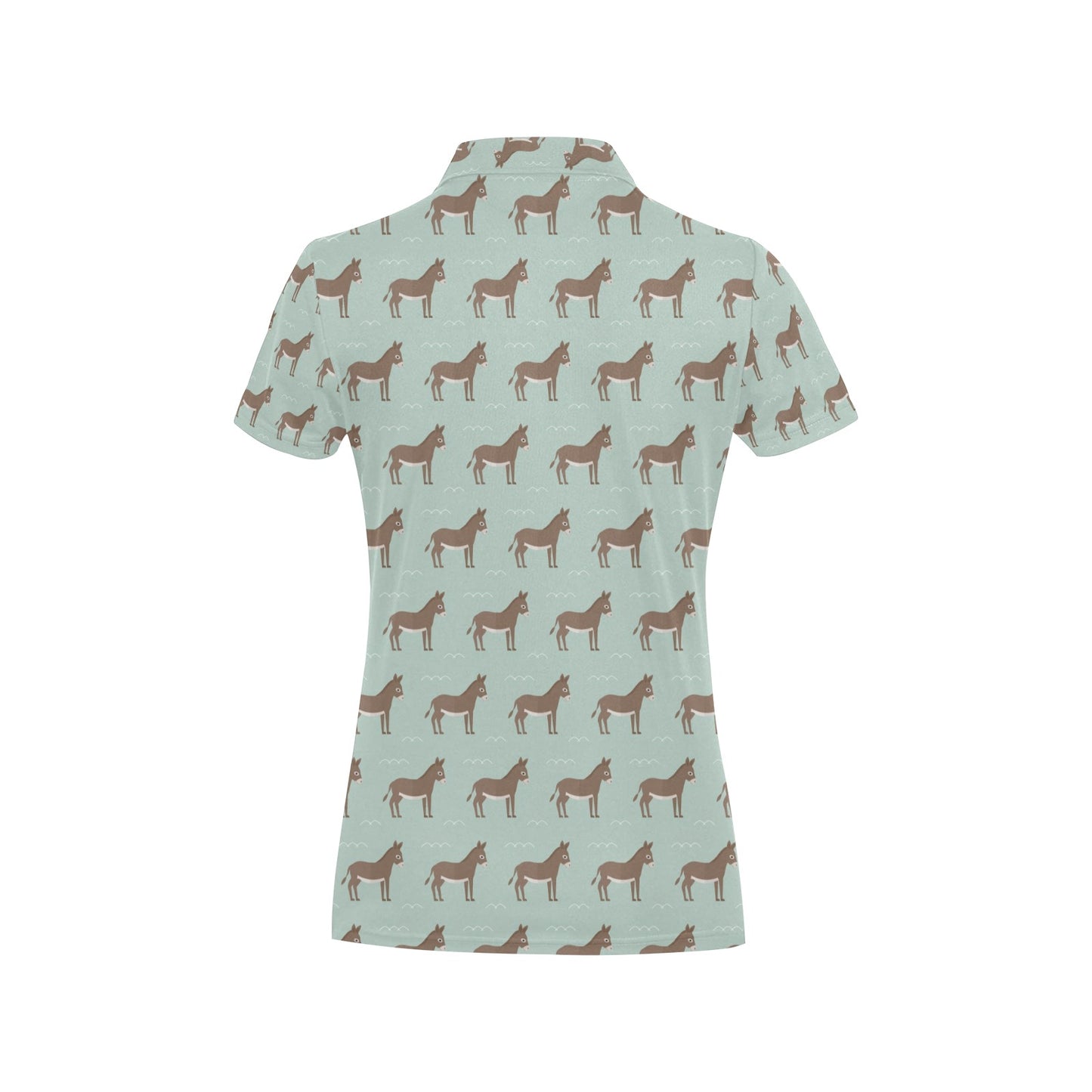 Donkey Print Design LKS402 Women's Polo Shirt
