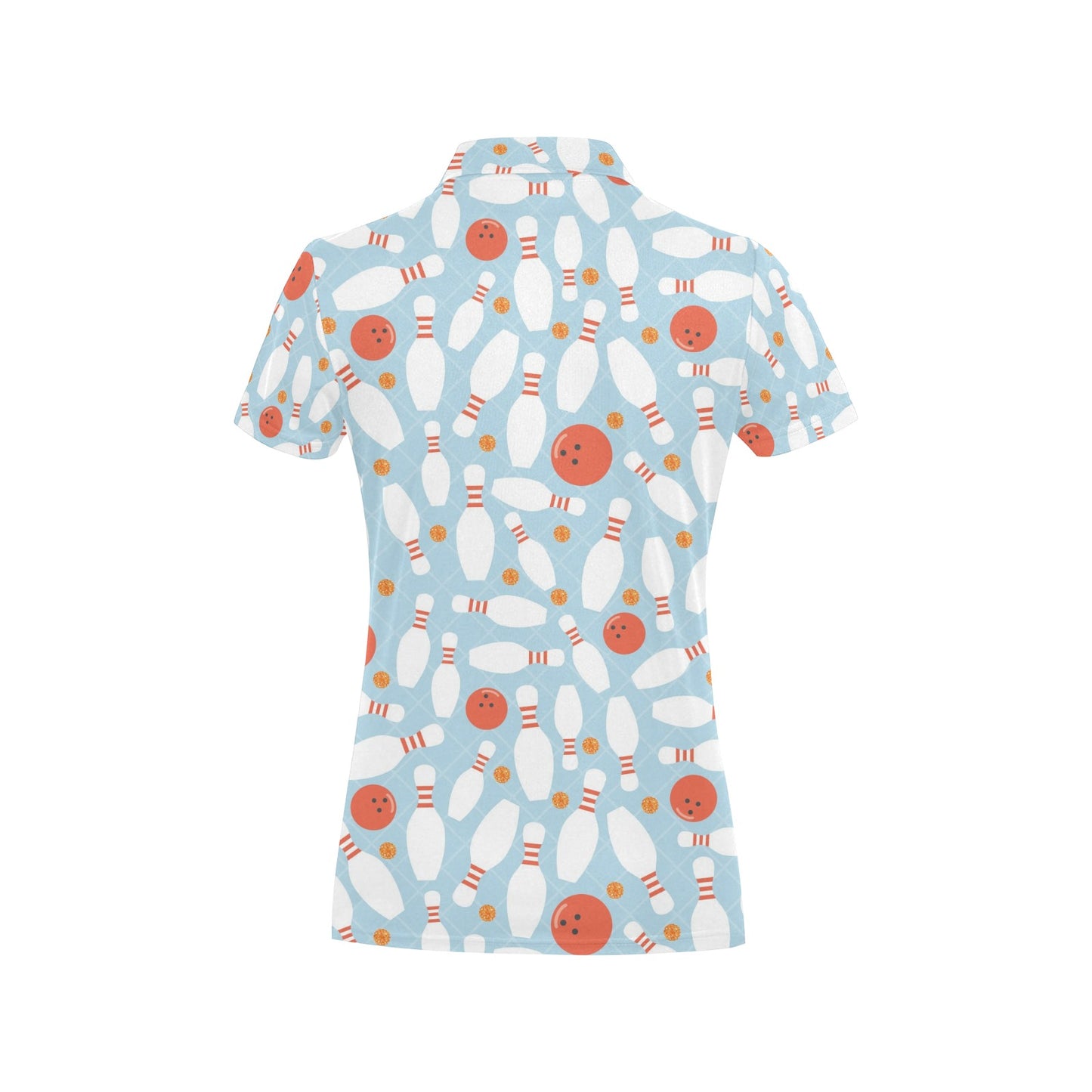 Bowling Pattern Print Design 09 Women's Polo Shirt