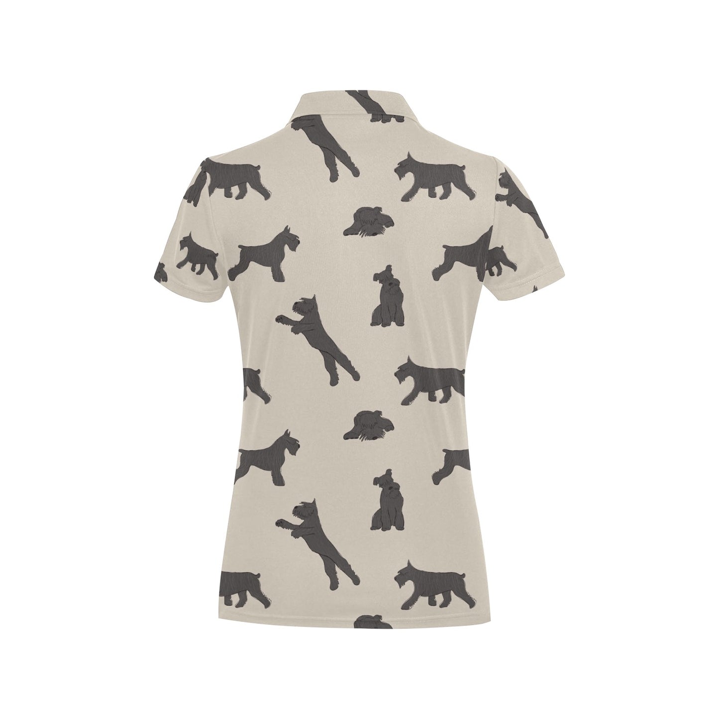 Schnauzers Pattern Print Design A05 Women's Polo Shirt