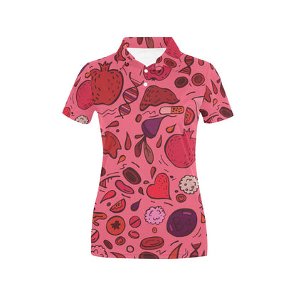 Phlebotomist Pattern Print Design A01 Women's Polo Shirt