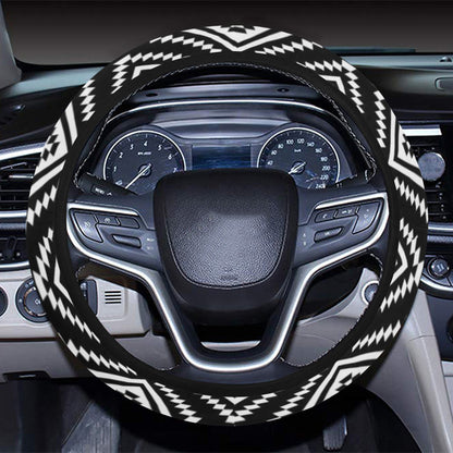 Tribal Pattern Print Design LKS301 Steering Wheel Cover with Elastic Edge