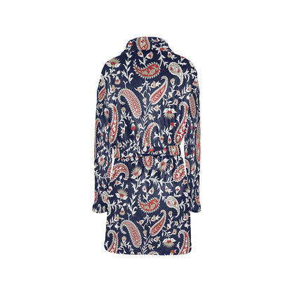 Paisley Pattern Print Design A05 Women's Fleece Robe