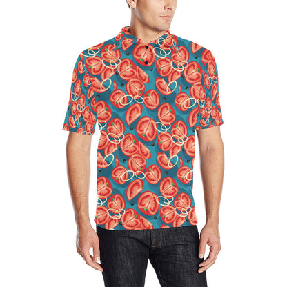 Tomato Print Design LKS301 Men Polo Shirt