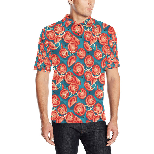 Tomato Print Design LKS301 Men Polo Shirt