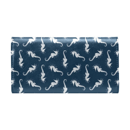 SeaHorse Print Design LKS402 Women's Trifold Wallet